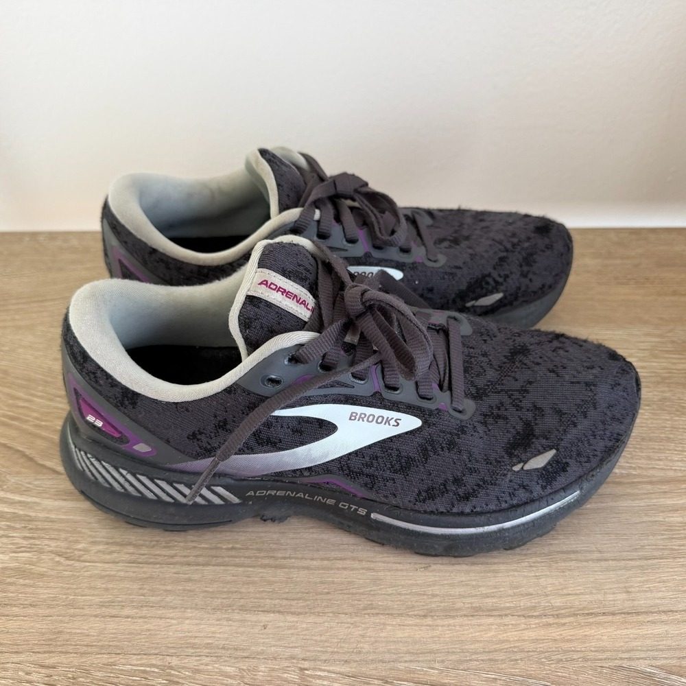 Brooks Adrenaline GTS 23 Black Pink‎ Running Shoes 1203811B072 Women's Size 6.5
